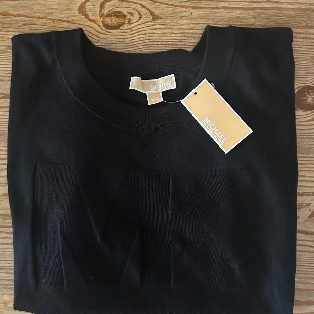 Michael Kors Black Crew Neck Sweater Classic Style